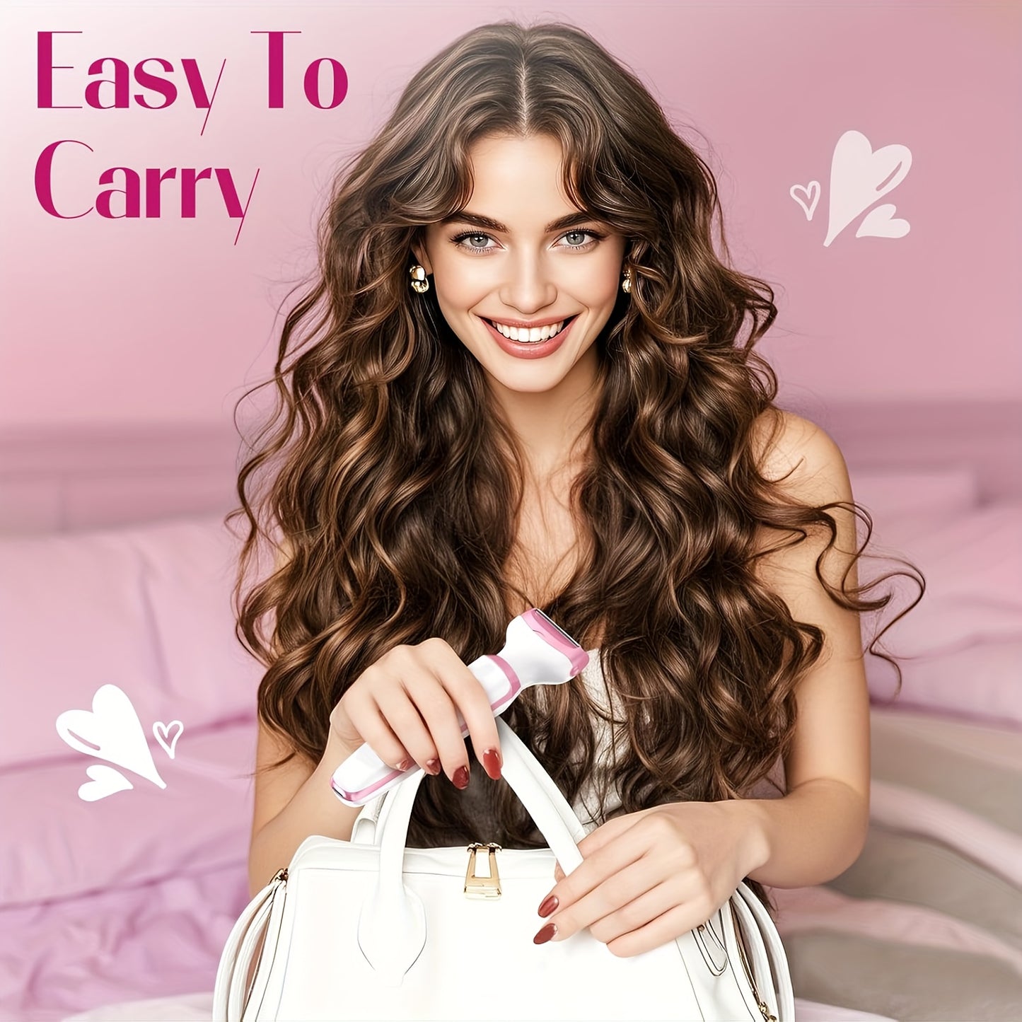 4in1 Women's Electric Hair Remover Multifunctional Women's Electric Shaver Trimmer Set Bikini Line Trimmer for Women USB Rechargeable for Eyebrows, Nose, Face Legs Hair Removal Portable Gentle Perfect Gift for Women